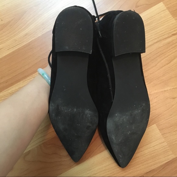 Steve Madden suede tie up pointed flats sz 6 - Picture 3 of 6